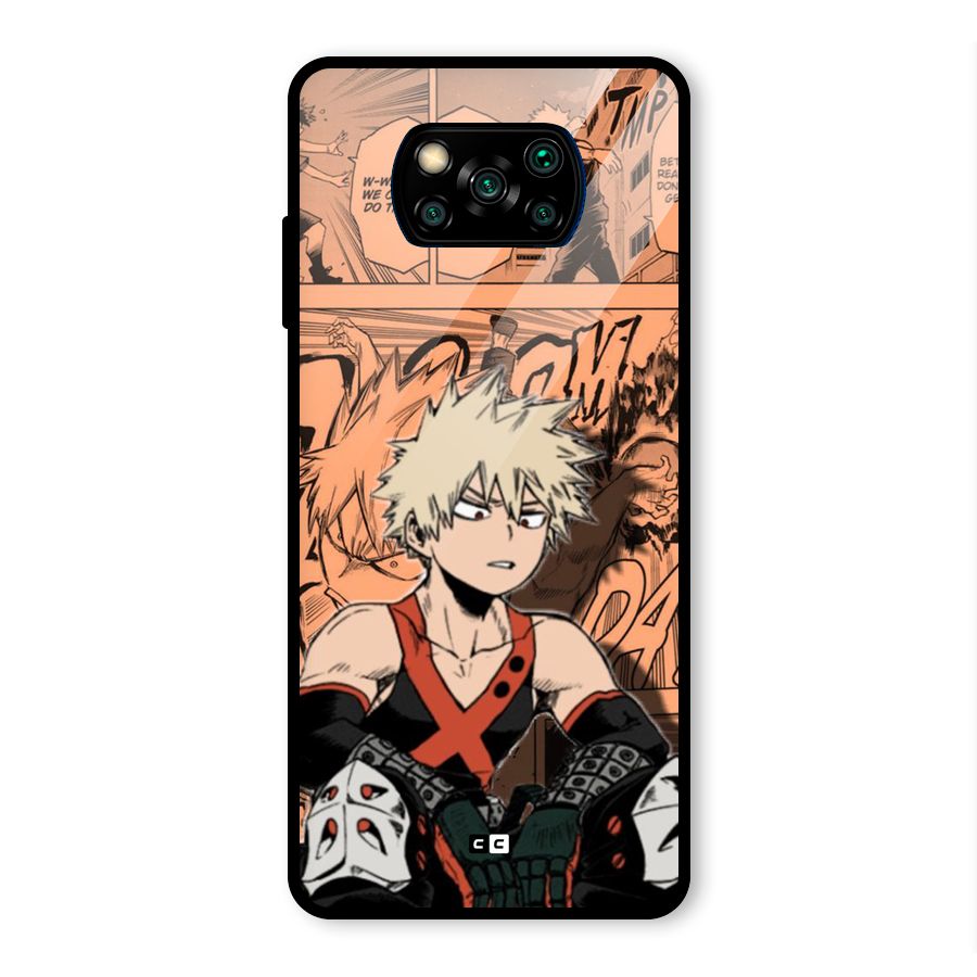 Bakugo Anime Manga Glass Back Case for Poco X3 Pro