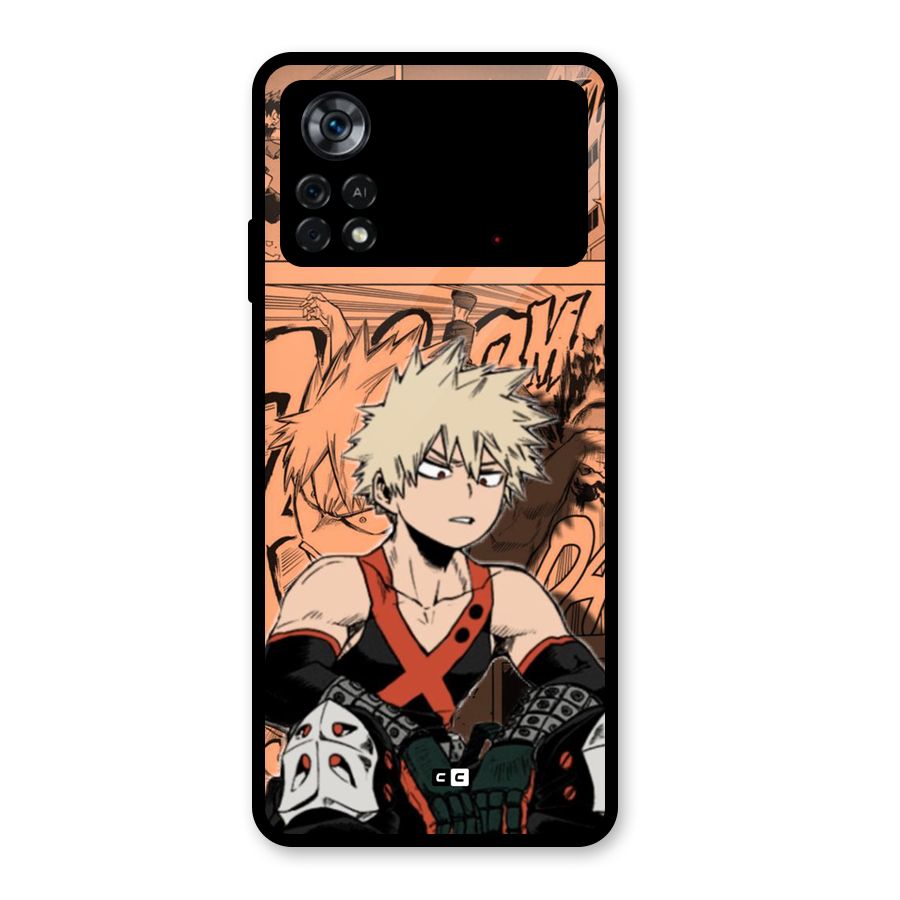 Bakugo Anime Manga Glass Back Case for Poco X4 Pro 5G