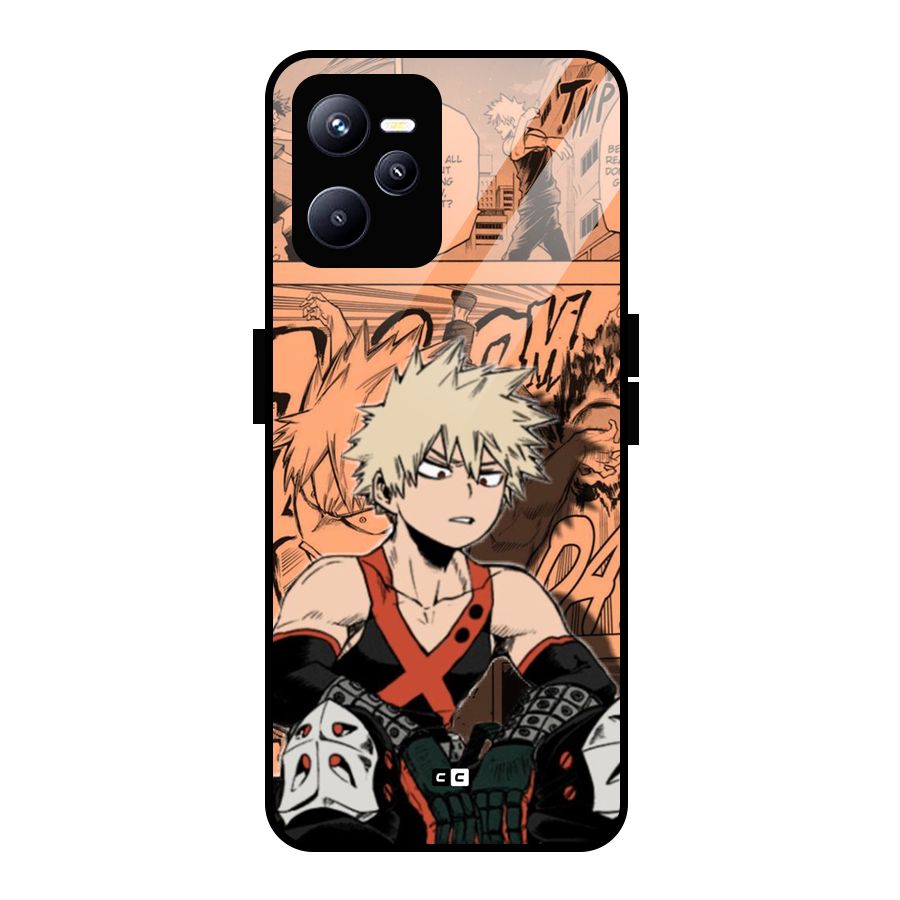 Bakugo Anime Manga Glass Back Case for Realme C35