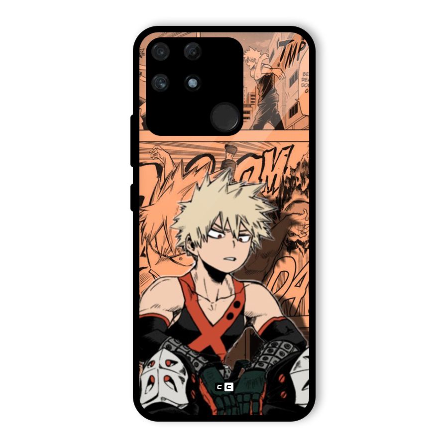 Bakugo Anime Manga Glass Back Case for Realme Narzo 50A