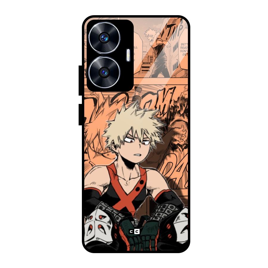 Bakugo Anime Manga Glass Back Case for Realme Narzo N55