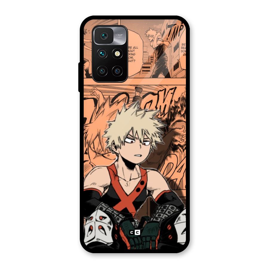 Bakugo Anime Manga Glass Back Case for Redmi 10 Prime