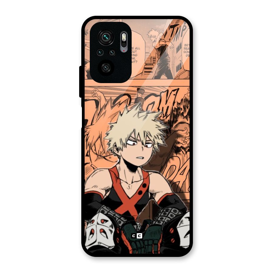 Bakugo Anime Manga Glass Back Case for Redmi Note 10S