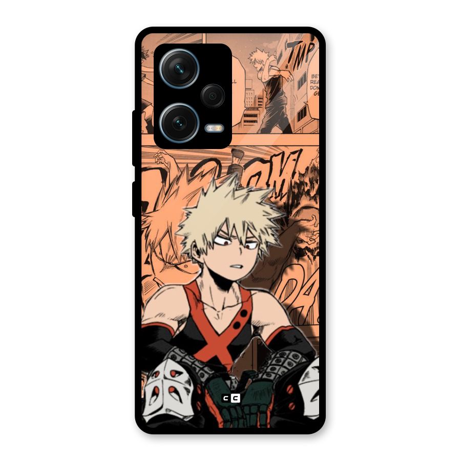 Bakugo Anime Manga Glass Back Case for Redmi Note 12 Pro Plus 5G