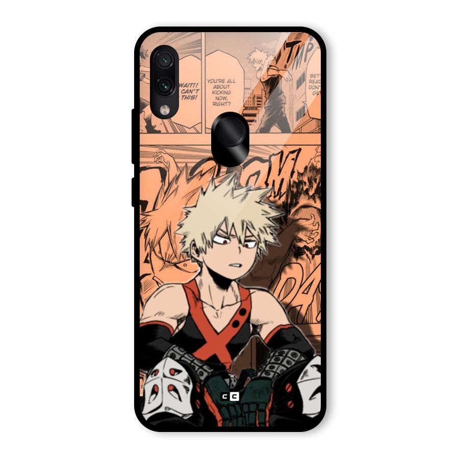 Bakugo Anime Manga Glass Back Case for Redmi Note 7 Pro