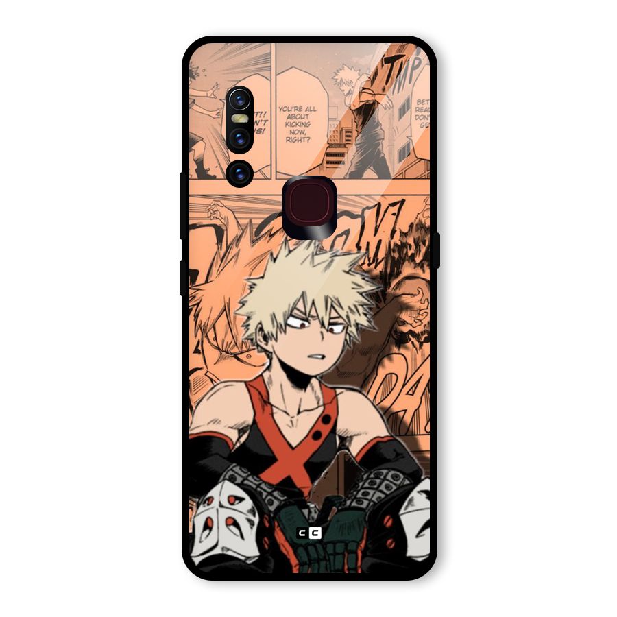 Bakugo Anime Manga Glass Back Case for Vivo V15