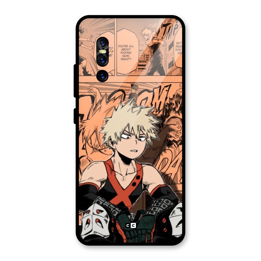 Bakugo Anime Manga Glass Back Case for Vivo V15 Pro