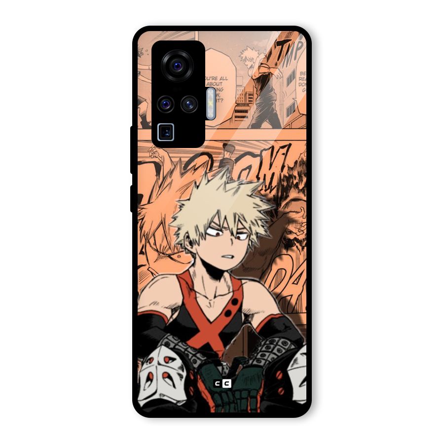Bakugo Anime Manga Glass Back Case for Vivo X50 Pro