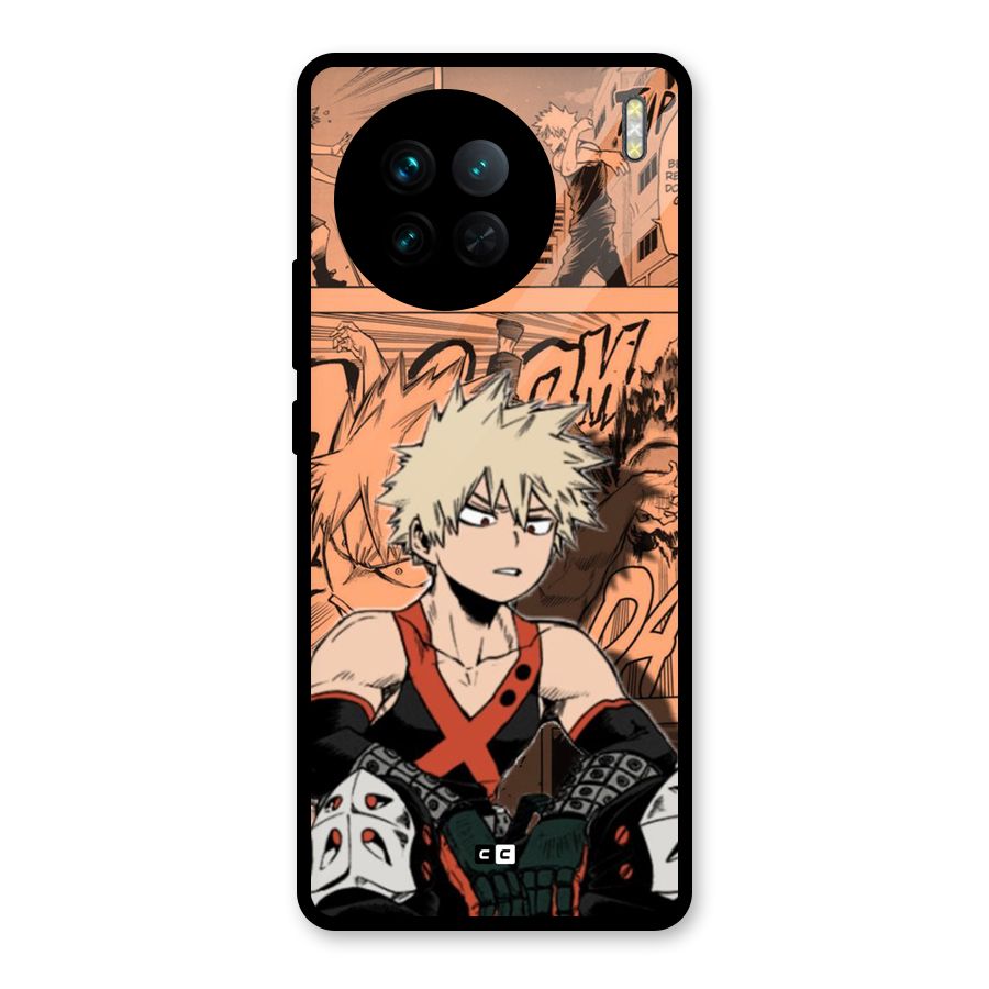 Bakugo Anime Manga Glass Back Case for Vivo X90