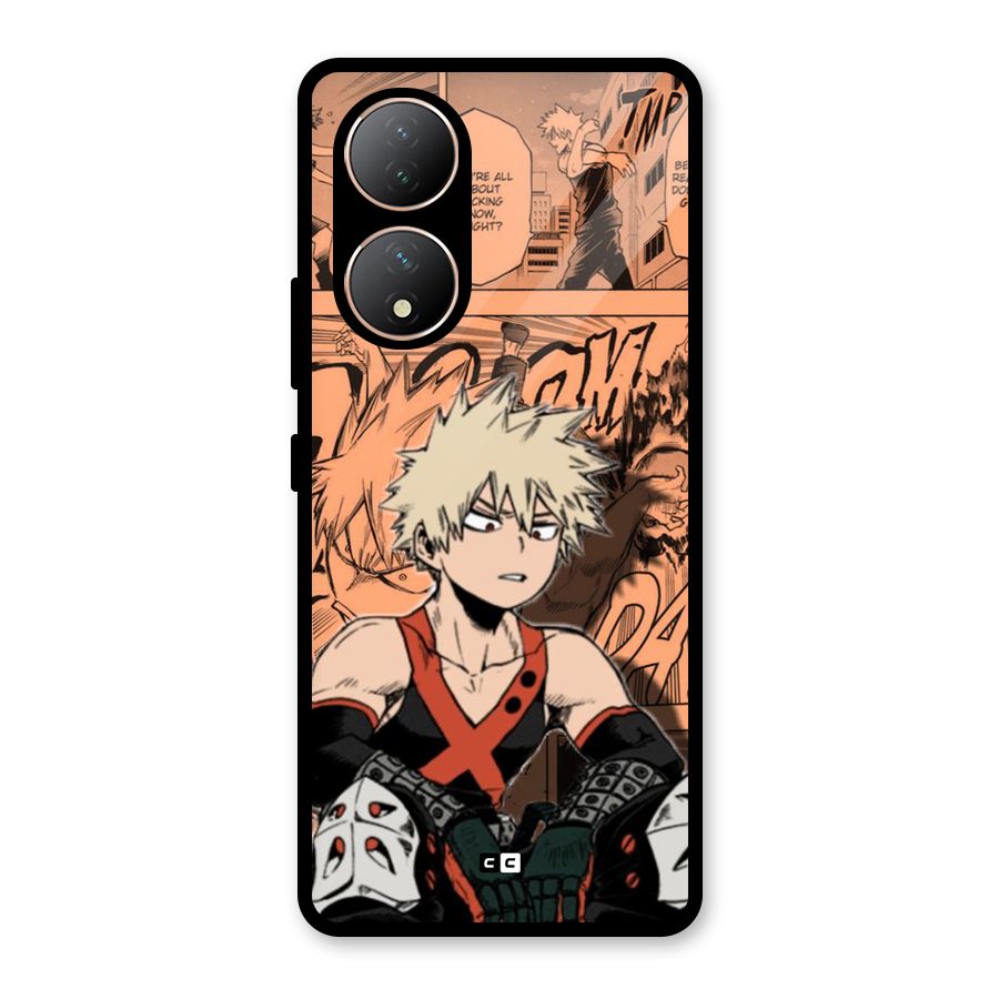 Bakugo Anime Manga Glass Back Case for Vivo Y100A
