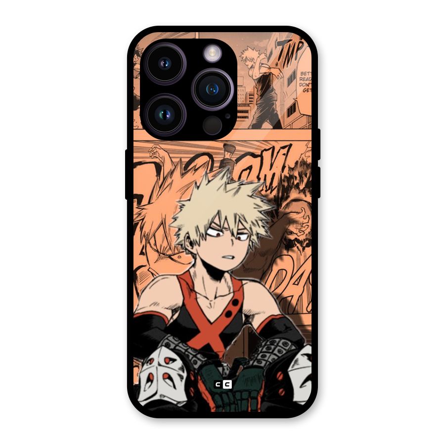 Bakugo Anime Manga Glass Back Case for iPhone 14 Pro