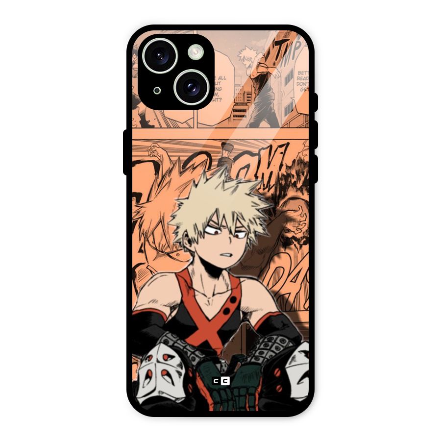 Bakugo Anime Manga Glass Back Case for iPhone 15 Plus