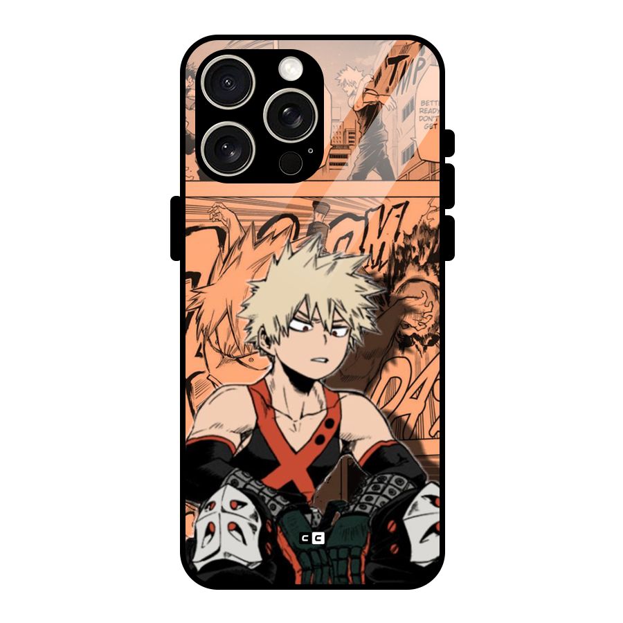 Bakugo Anime Manga Glass Back Case for iPhone 15 Pro Max