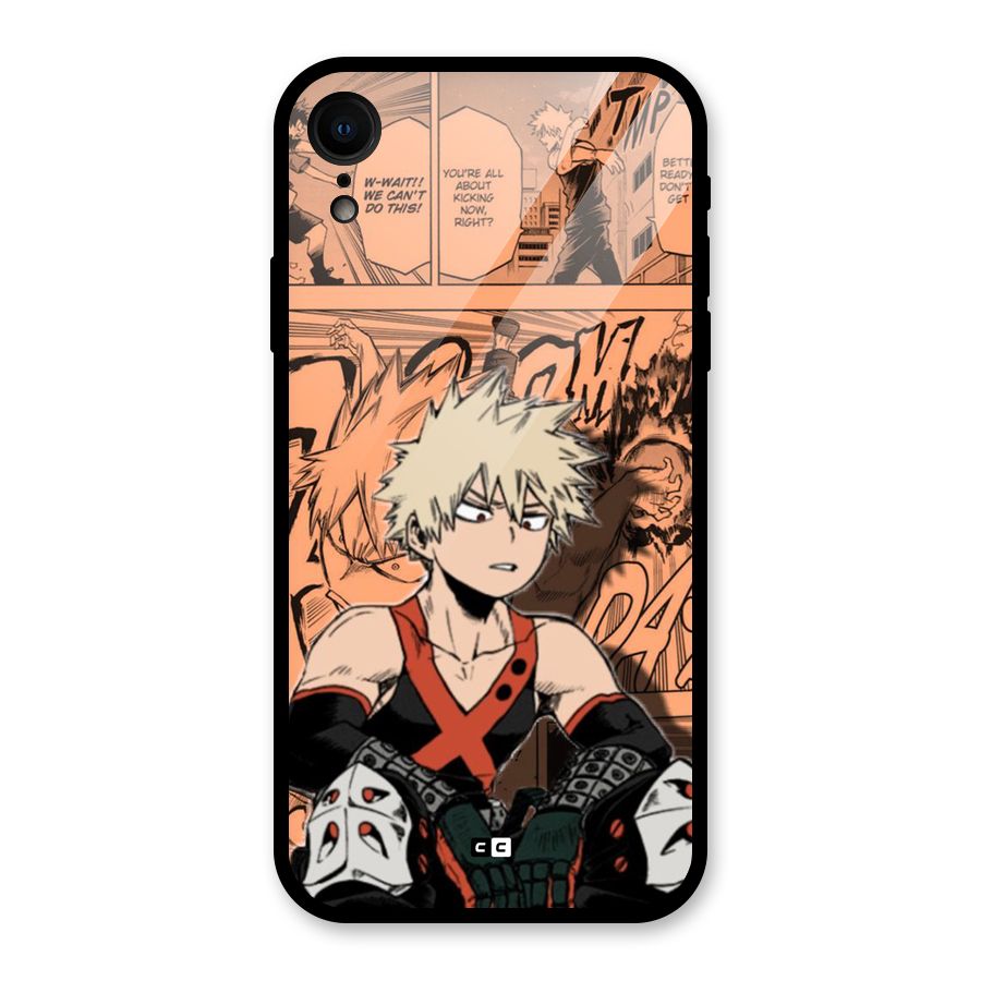 Bakugo Anime Manga Glass Back Case for iPhone XR