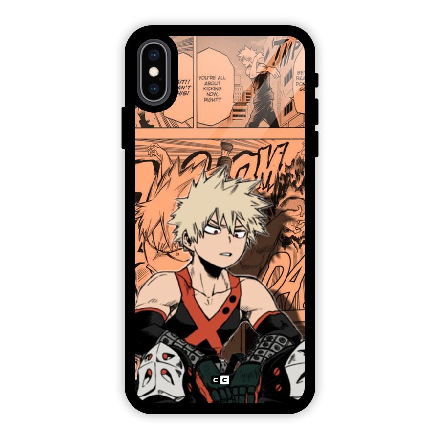 Bakugo Anime Manga Glass Back Case for iPhone XS Max