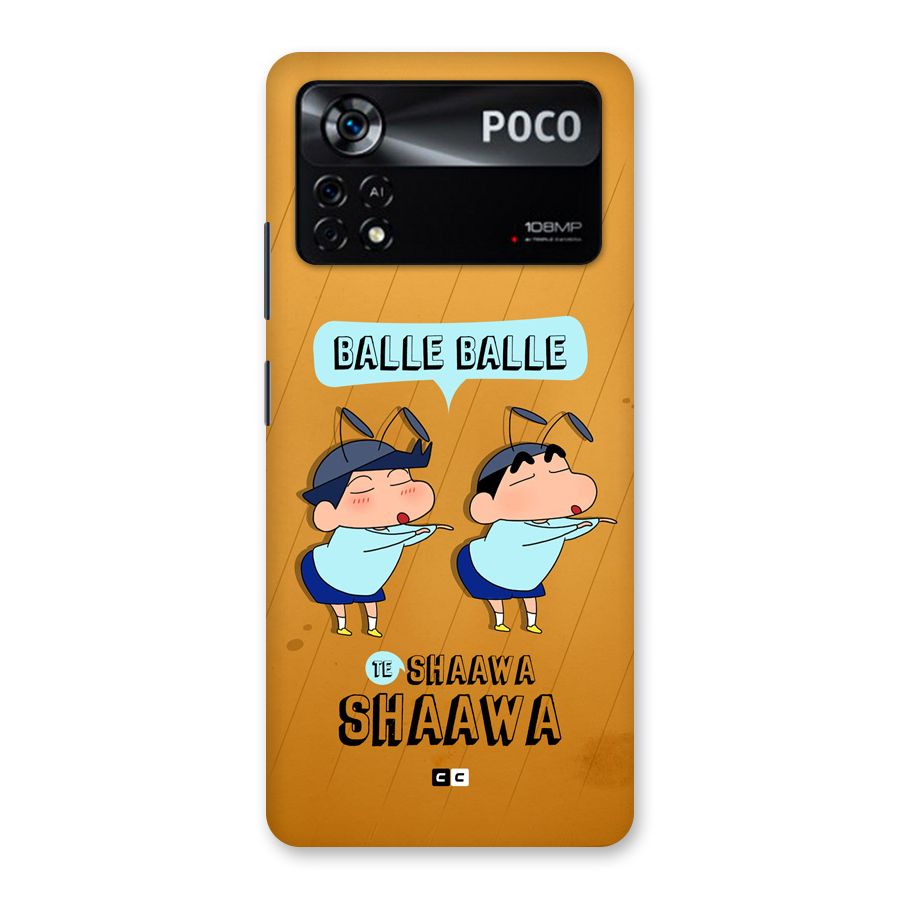 Balle Balle Shinchan Back Case for Poco X4 Pro 5G