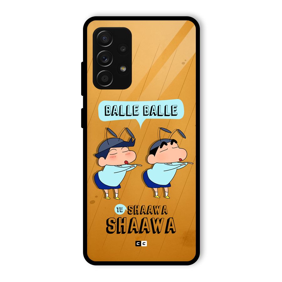 Balle Balle Shinchan Glass Back Case for Galaxy A53 5G