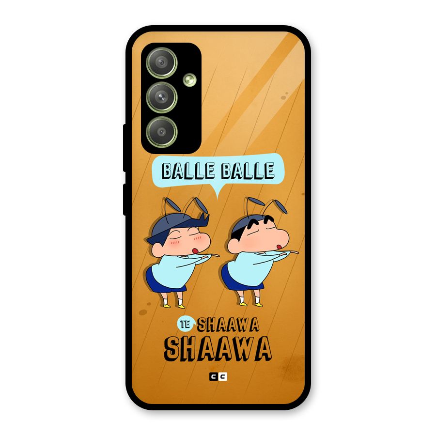 Balle Balle Shinchan Glass Back Case for Galaxy A54