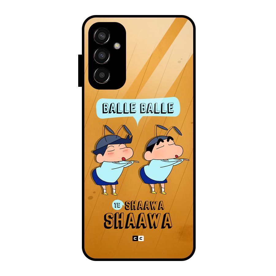 Balle Balle Shinchan Glass Back Case for Galaxy F13