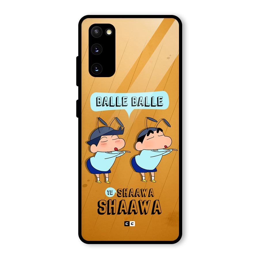 Balle Balle Shinchan Glass Back Case for Galaxy S20 FE 5G