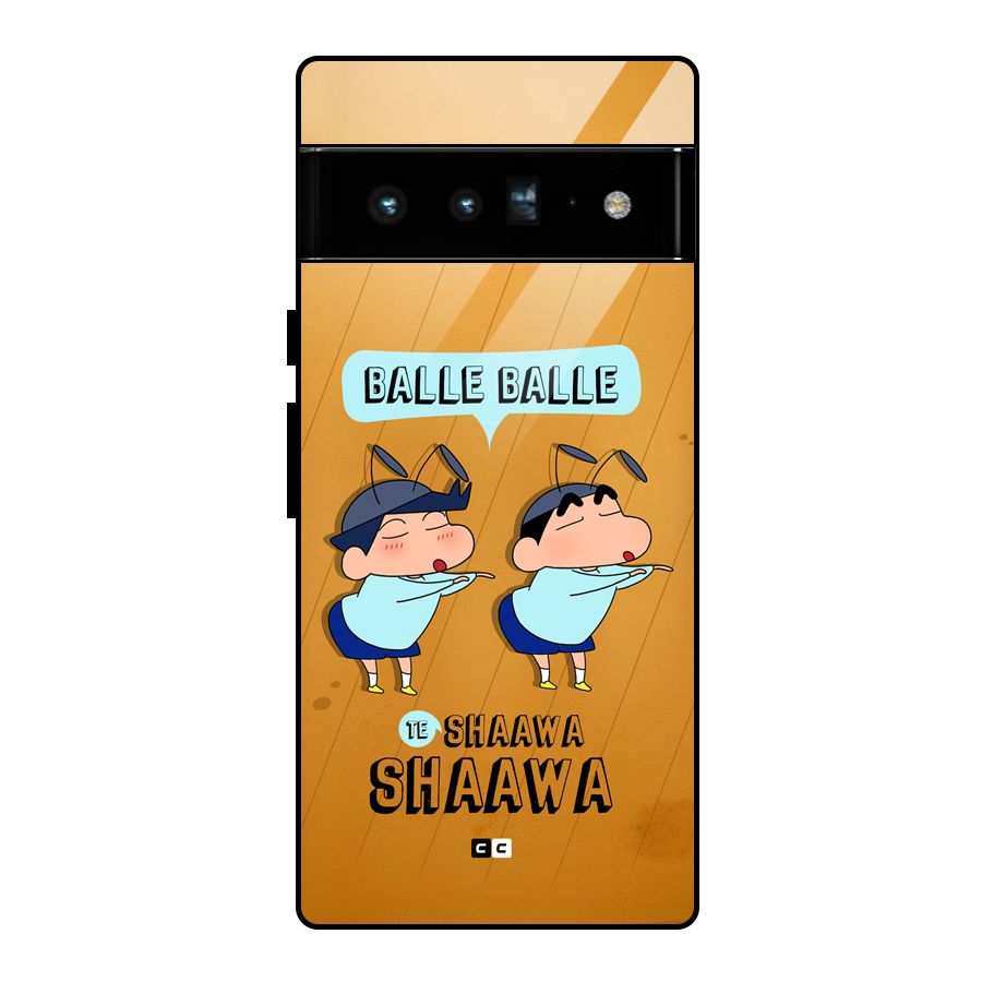 Balle Balle Shinchan Glass Back Case for Google Pixel 6 Pro