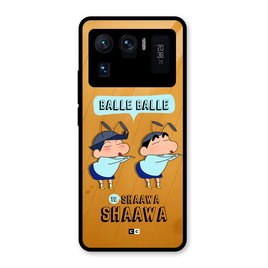 Balle Balle Shinchan Glass Back Case for Mi 11 Ultra