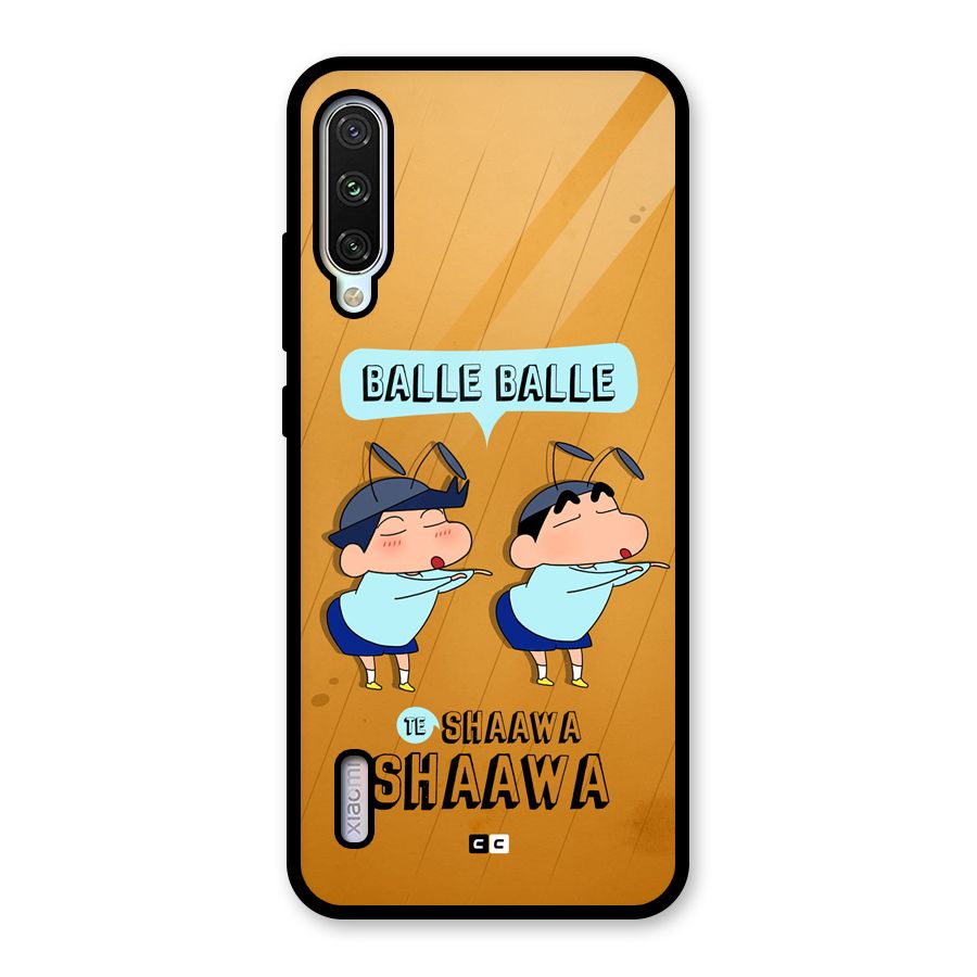 Balle Balle Shinchan Glass Back Case for Mi A3