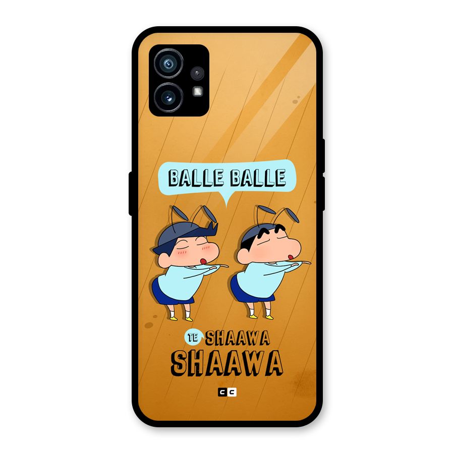 Balle Balle Shinchan Glass Back Case for Nothing Phone 1