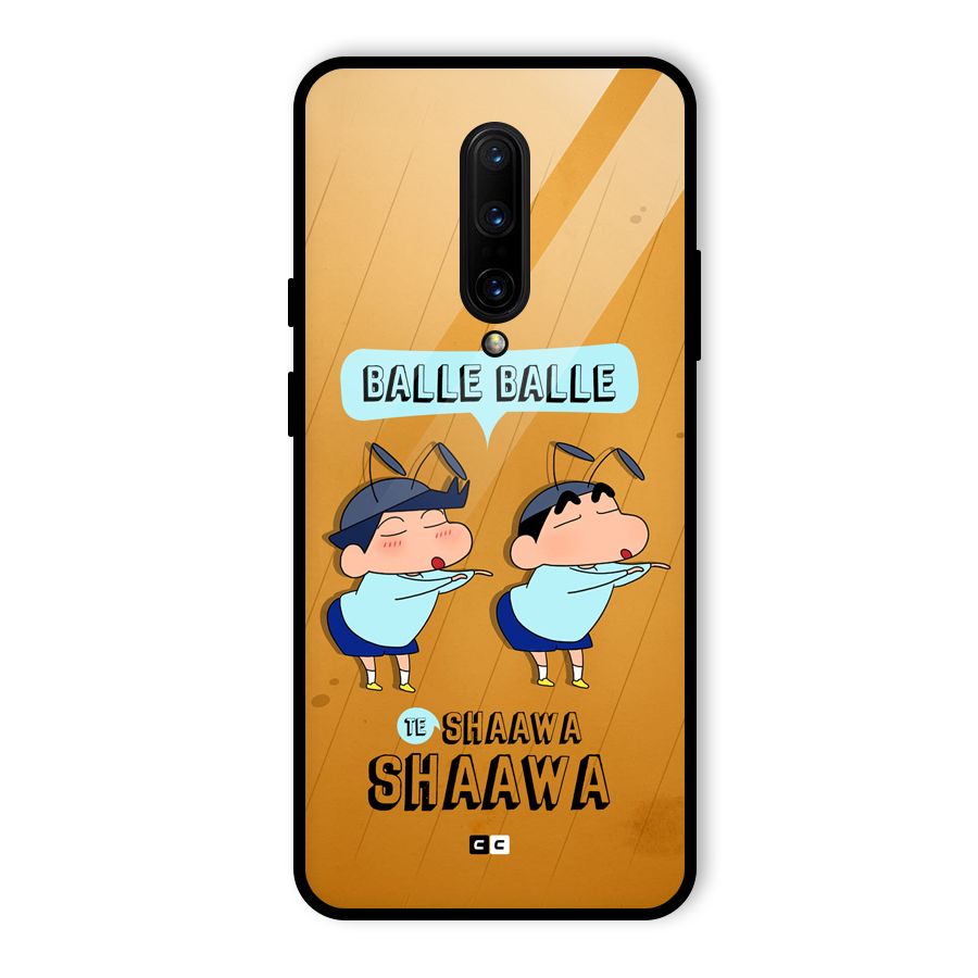 Balle Balle Shinchan Glass Back Case for OnePlus 7 Pro