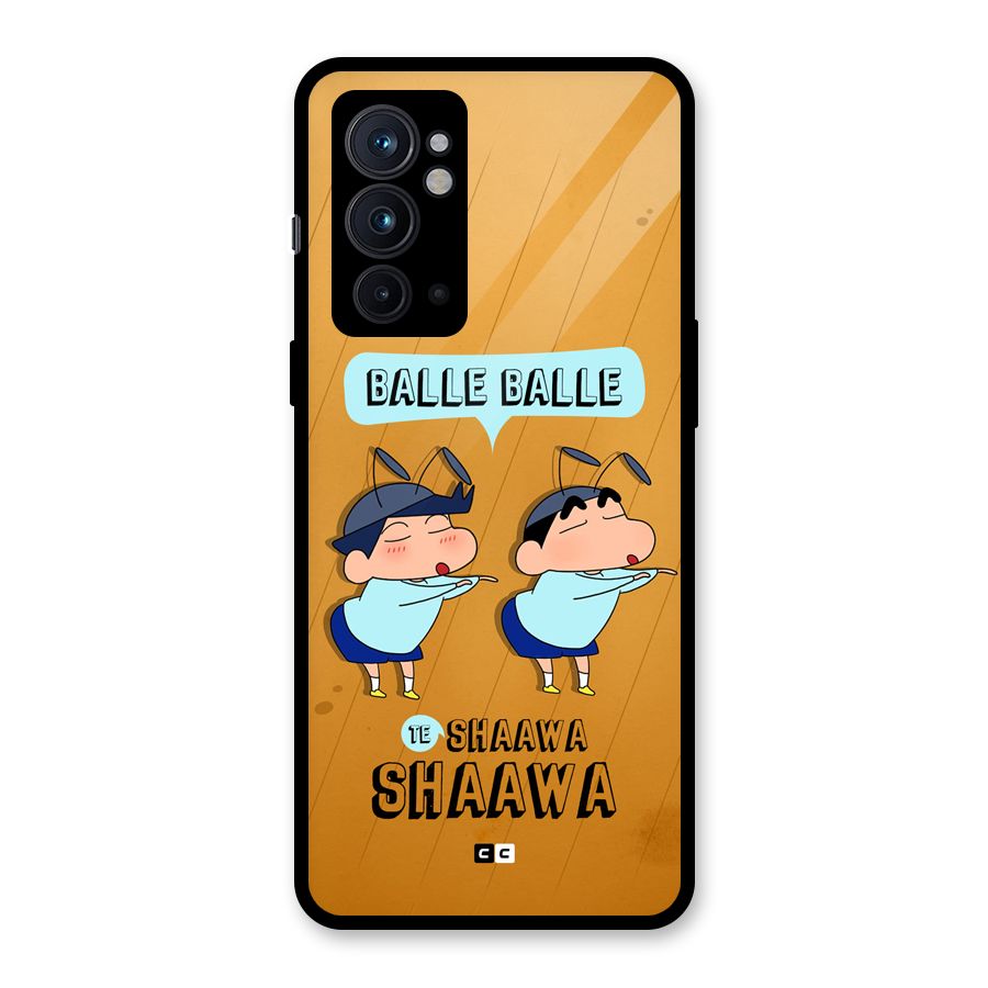 Balle Balle Shinchan Glass Back Case for OnePlus 9RT 5G