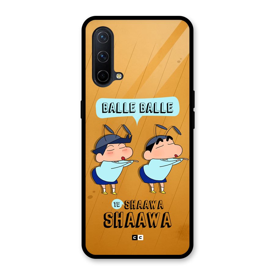 Balle Balle Shinchan Glass Back Case for OnePlus Nord CE 5G