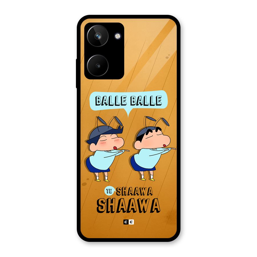 Balle Balle Shinchan Glass Back Case for Realme 10