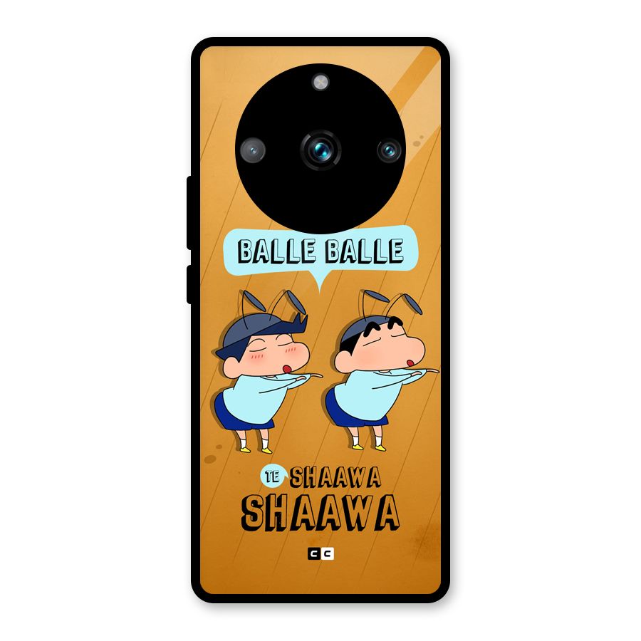 Balle Balle Shinchan Glass Back Case for Realme 11 Pro Plus