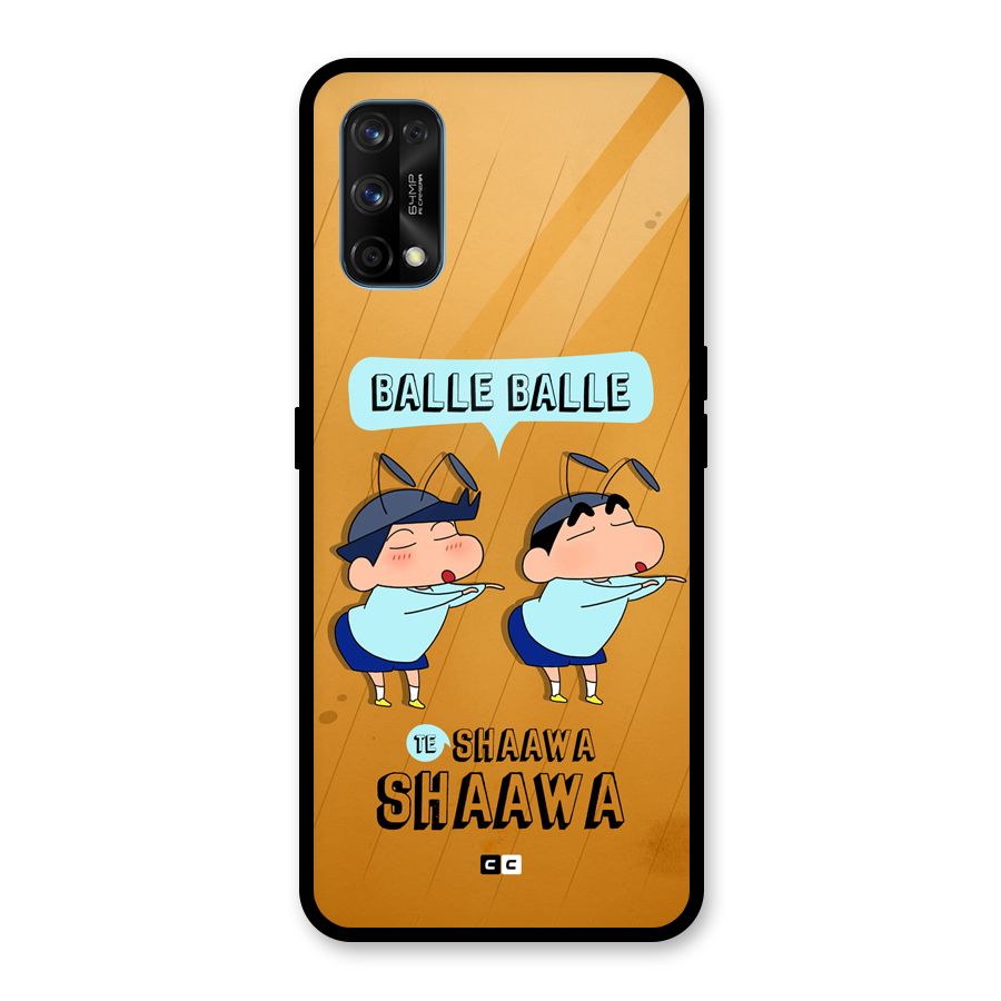 Balle Balle Shinchan Glass Back Case for Realme 7 Pro