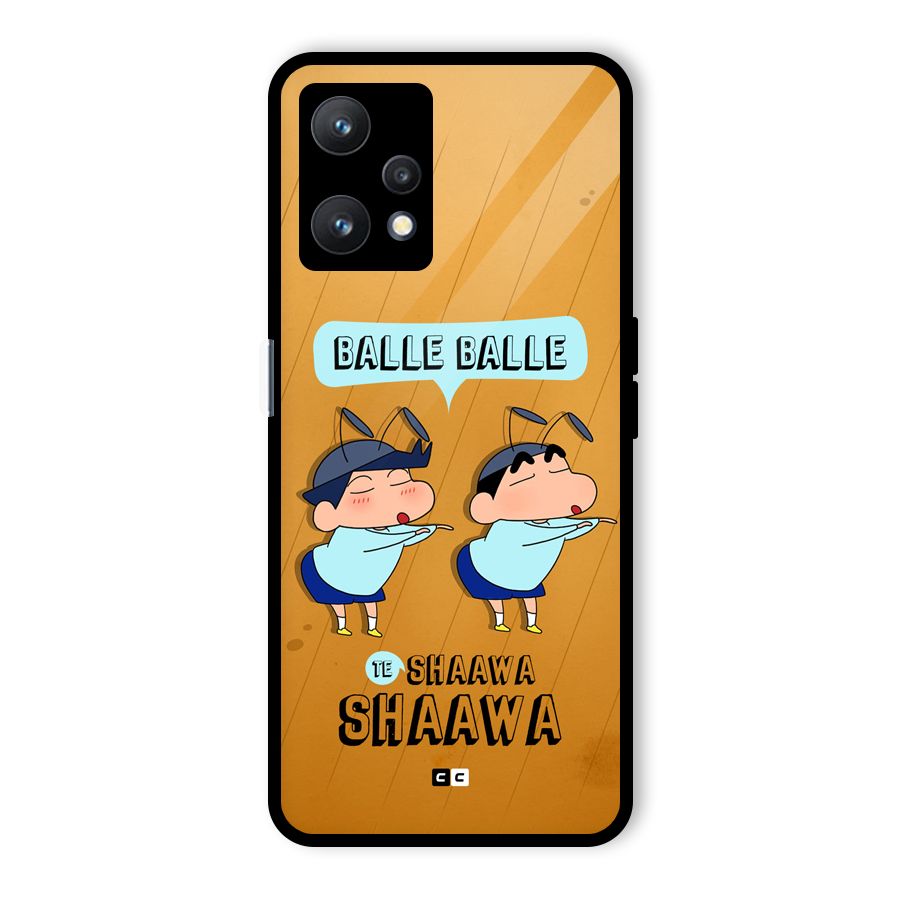 Balle Balle Shinchan Glass Back Case for Realme 9 Pro 5G
