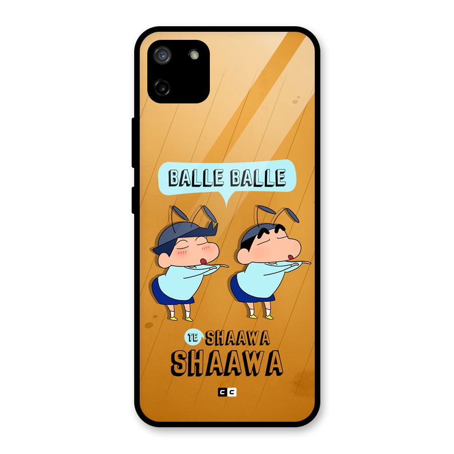 Balle Balle Shinchan Glass Back Case for Realme C11