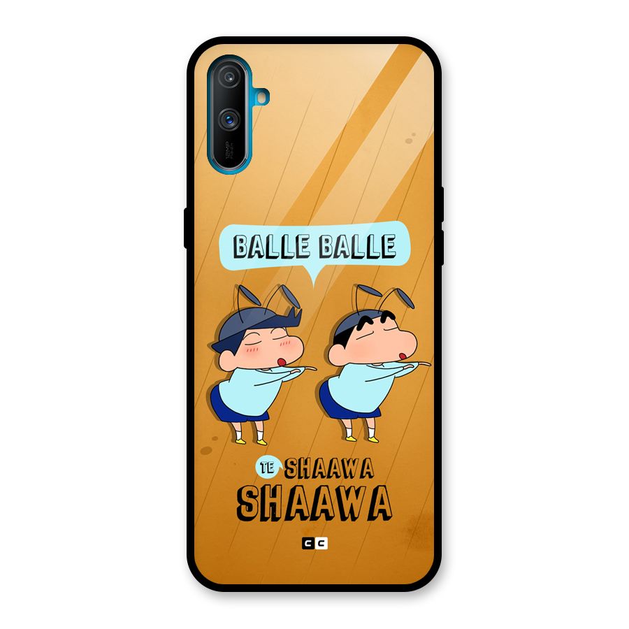 Balle Balle Shinchan Glass Back Case for Realme C3