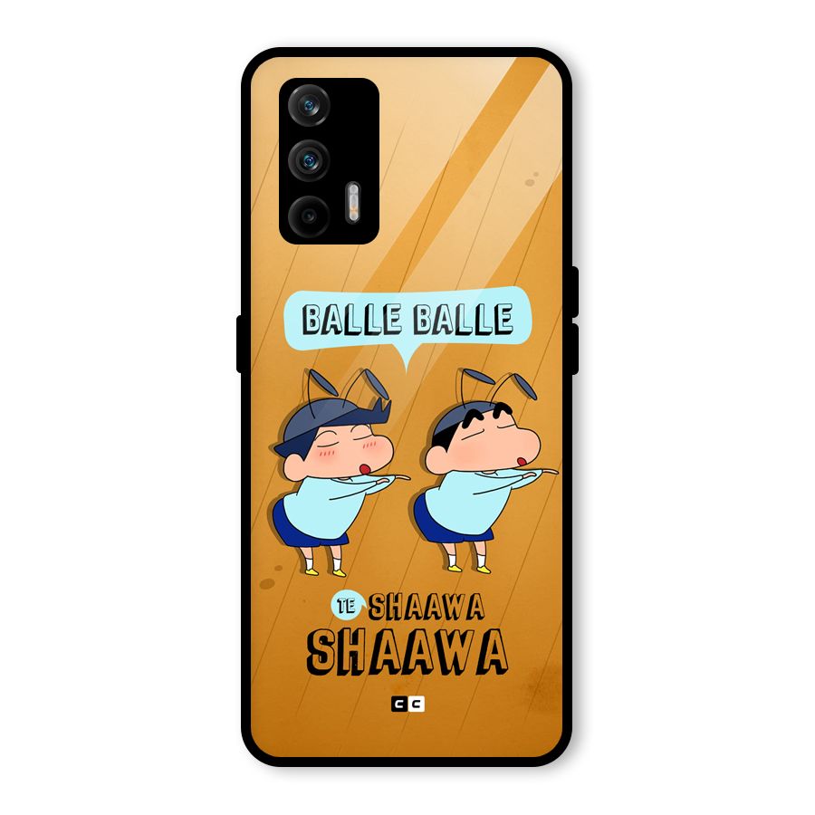 Balle Balle Shinchan Glass Back Case for Realme GT 5G