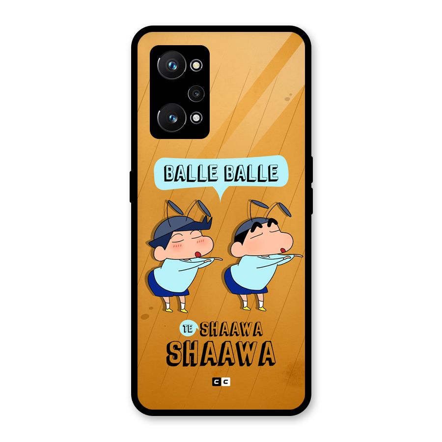 Balle Balle Shinchan Glass Back Case for Realme GT Neo 3T