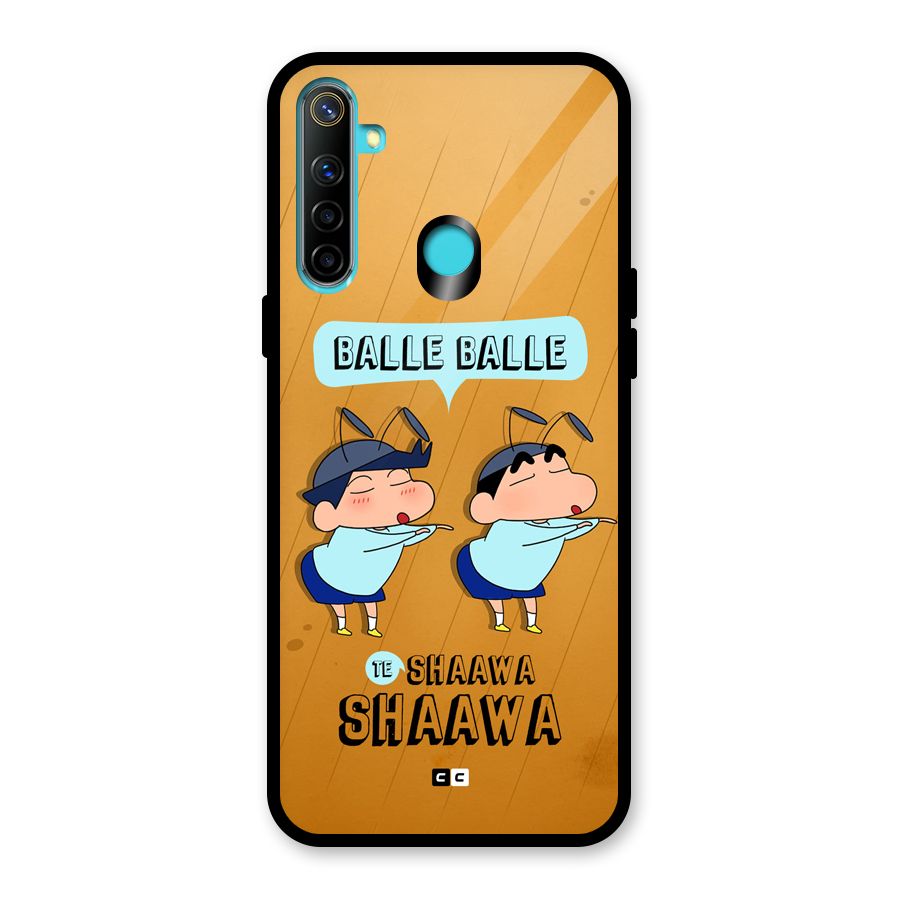 Balle Balle Shinchan Glass Back Case for Realme Narzo 10