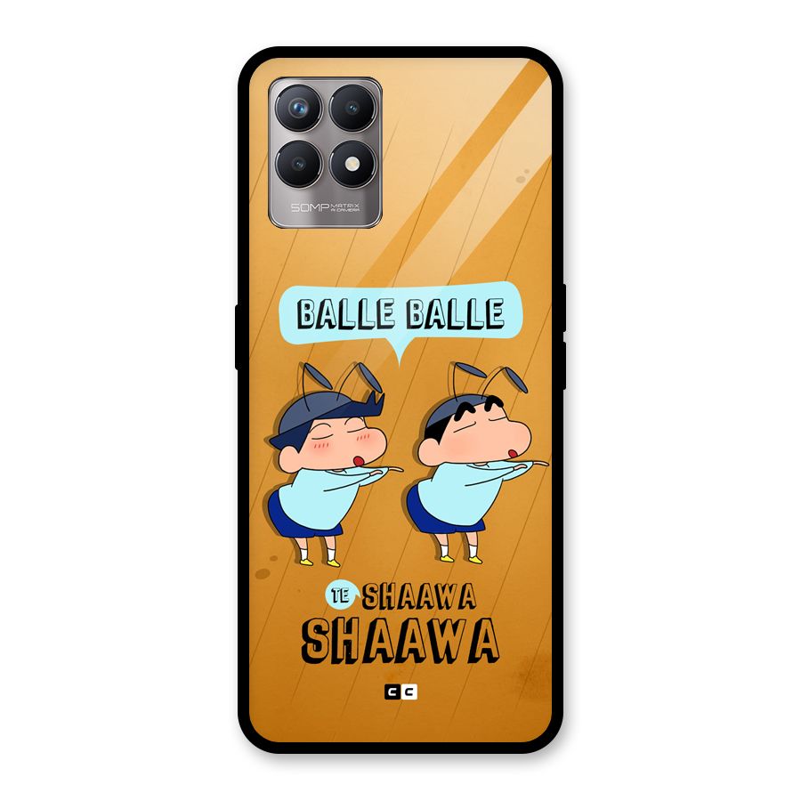 Balle Balle Shinchan Glass Back Case for Realme Narzo 50