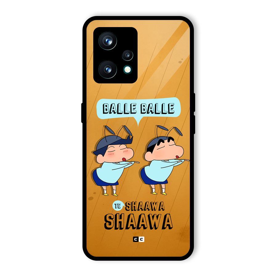 Balle Balle Shinchan Glass Back Case for Realme Narzo 50 Pro
