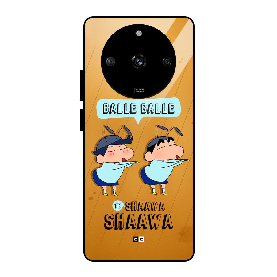 Balle Balle Shinchan Glass Back Case for Realme Narzo 60 5G