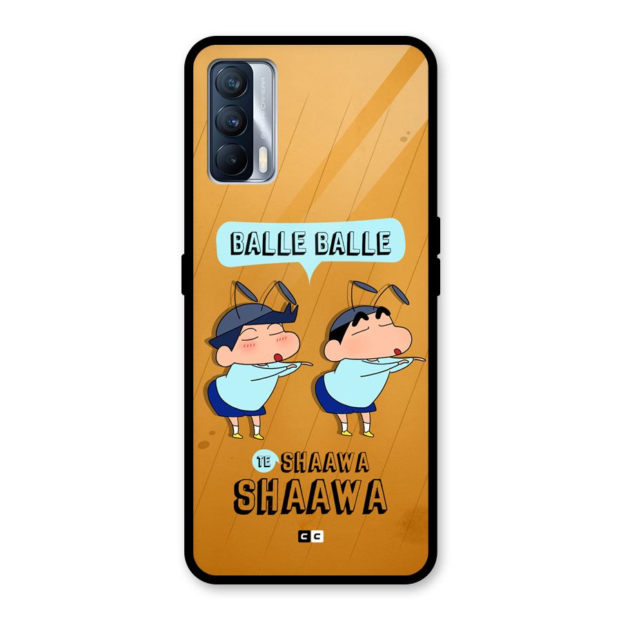 Balle Balle Shinchan Glass Back Case for Realme X7