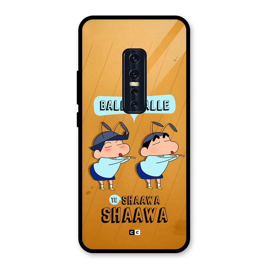 Balle Balle Shinchan Glass Back Case for Vivo V17 Pro