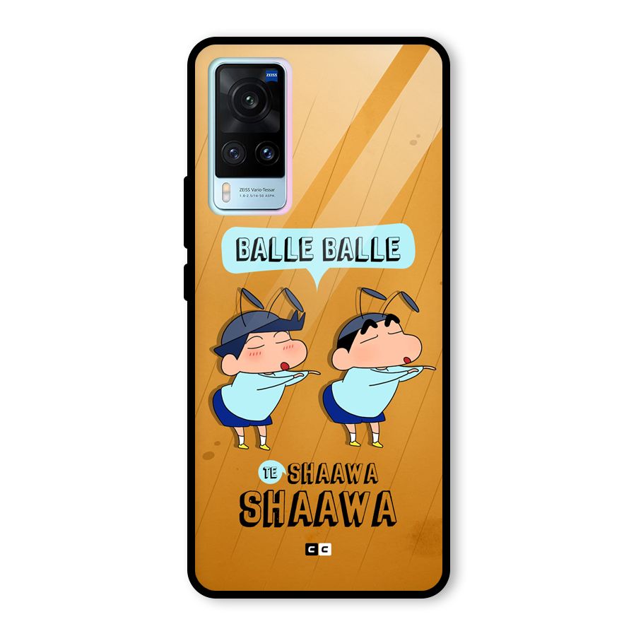 Balle Balle Shinchan Glass Back Case for Vivo X60