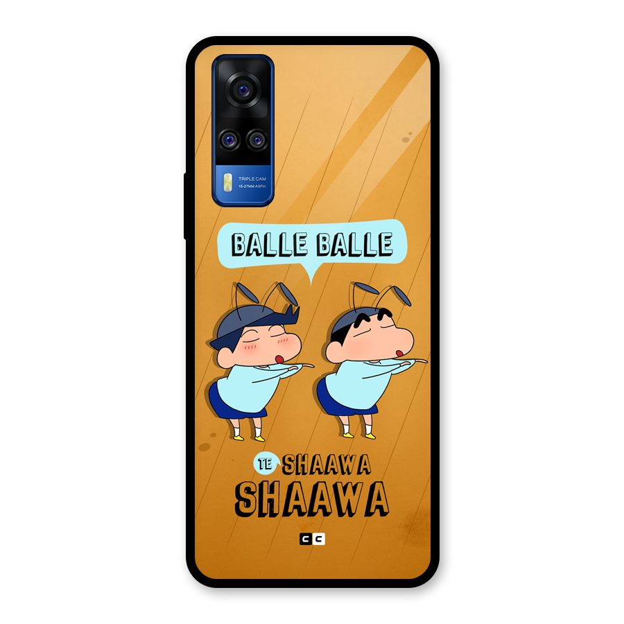 Balle Balle Shinchan Glass Back Case for Vivo Y31