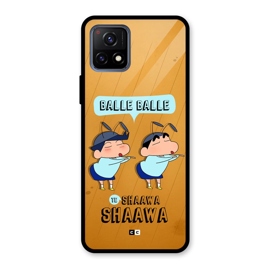 Balle Balle Shinchan Glass Back Case for Vivo Y72 5G