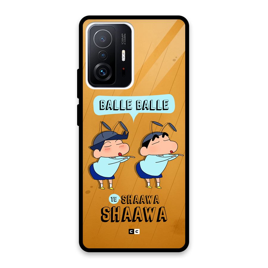 Balle Balle Shinchan Glass Back Case for Xiaomi 11T Pro