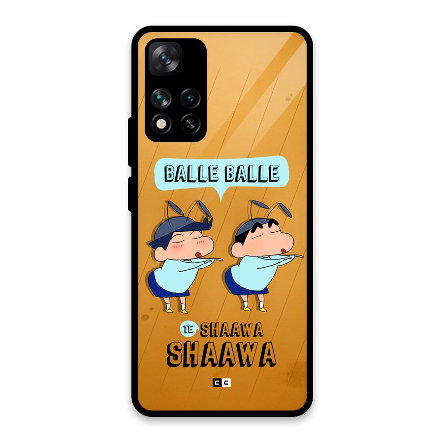 Balle Balle Shinchan Glass Back Case for Xiaomi 11i HyperCharge 5G